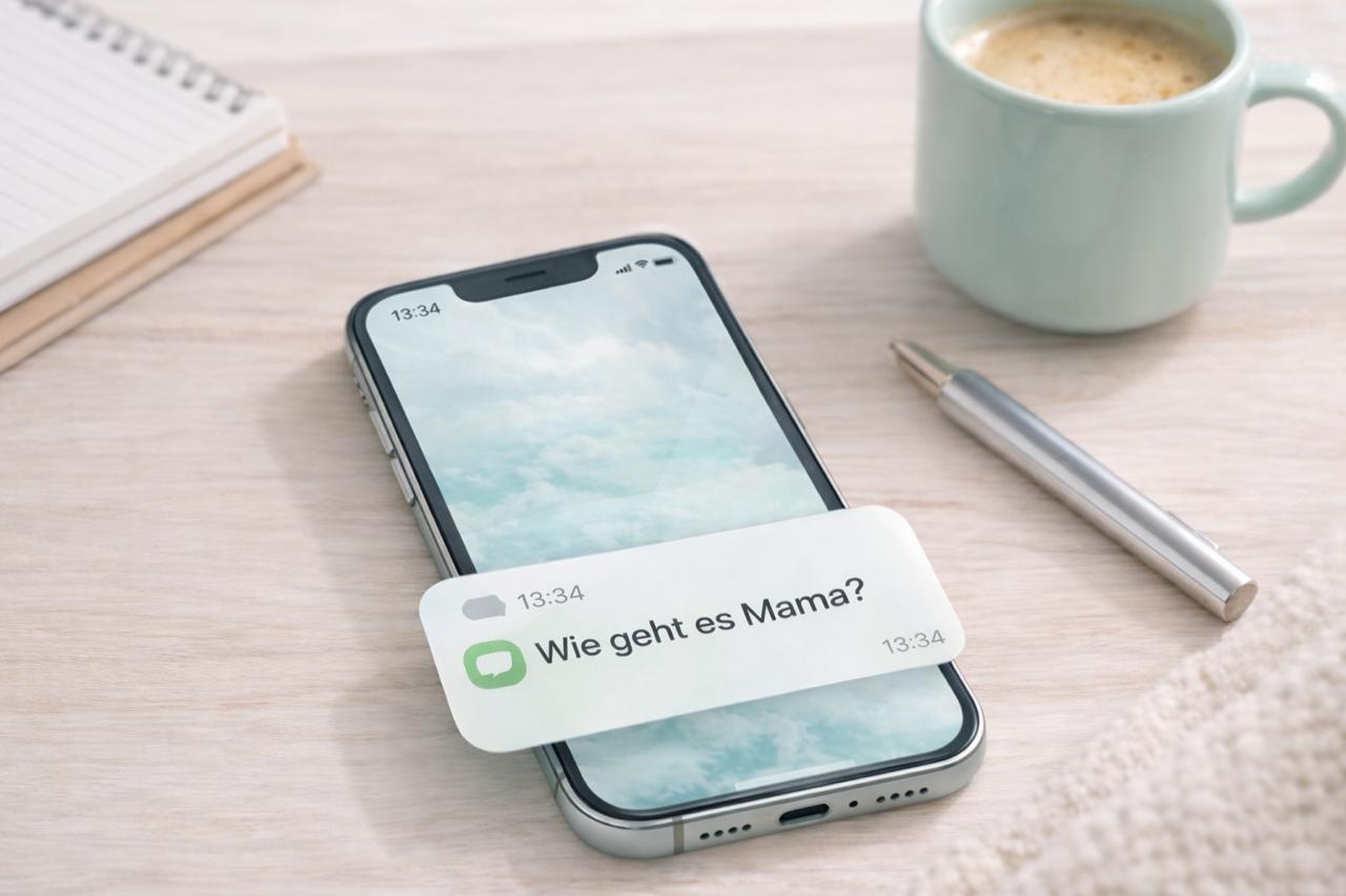 Benachrichtigung auf einem Smartphone